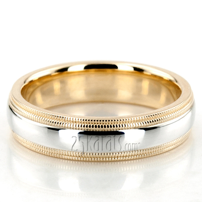 Double Milgrain Basic Design Wedding Band - Real Customer Photo