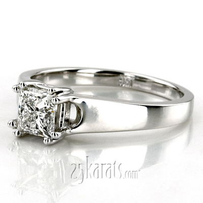 Split Prong Trellis Solitaire Engagement Ring 