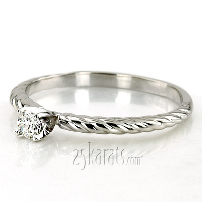 Antique Solitaire Diamond Bridal Ring