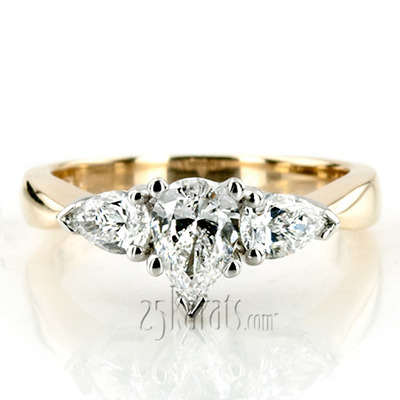 Platinum Setting And 14k Yellow Gold Shank Engagement Ring