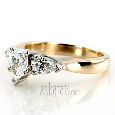 Platinum Setting And 14k Yellow Gold Shank Engagement Ring