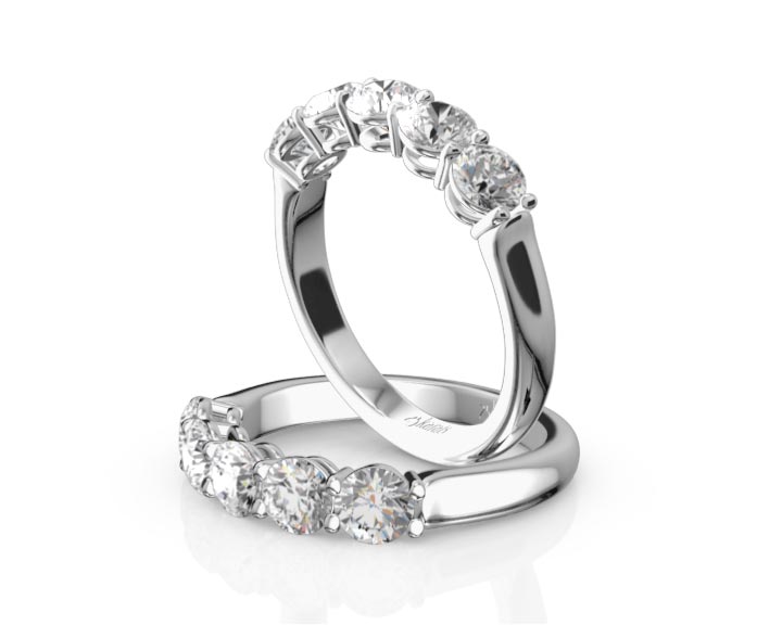 Shared Prong Classic Five Stone Anniversary Ring (1 1/4 ct. tw.) 360° view