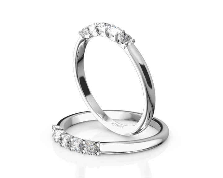 New Classic 5-Stone U-Prong Woman Anniversary Band (1/4 ct. tw.) 360° view