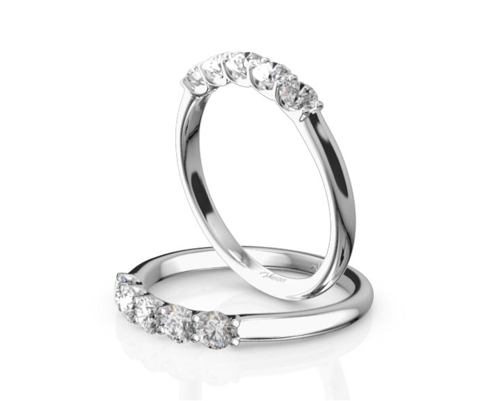 New Classic 5-Stone U-Prong Woman Anniversary Band (1/2 ct. tw.) 360° view