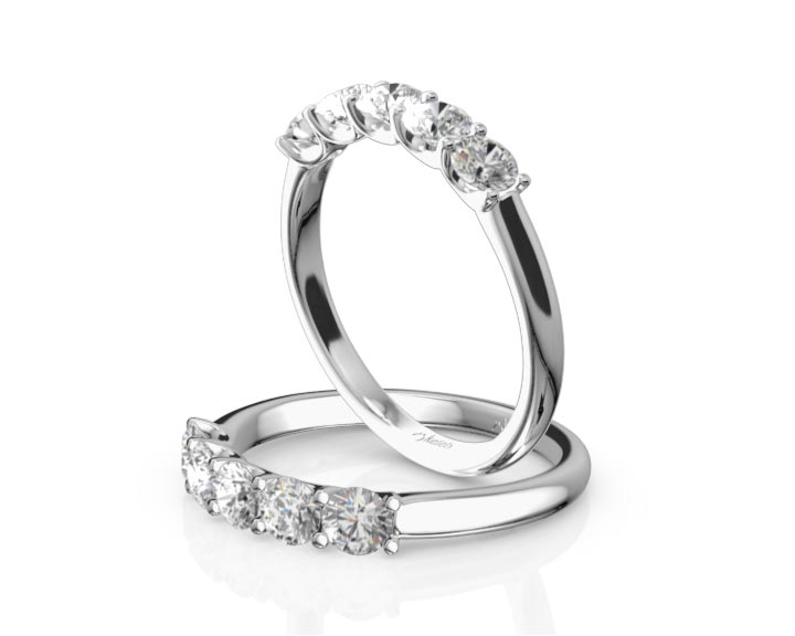 New Classic 5-Stone U-Prong Woman Anniversary Band (3/4 ct. tw.) 360° view