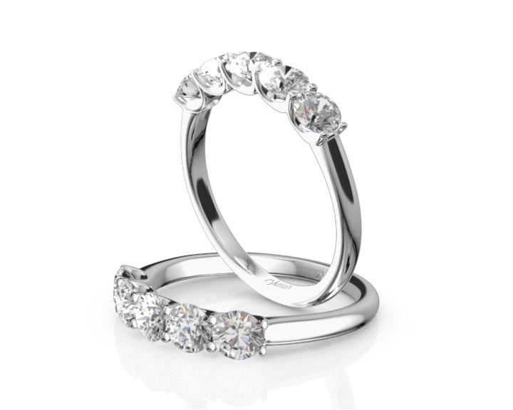 New Classic 5-Stone U-Prong Woman Anniversary Band (1 ct. tw.) 360° view