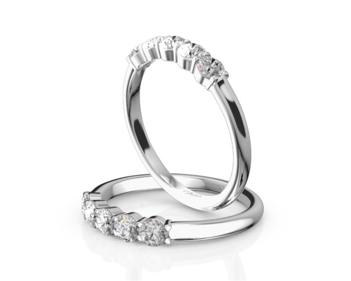 Classic 5 Stone Closed Basket Anniversary Band (1/2ct. tw.) 360° view