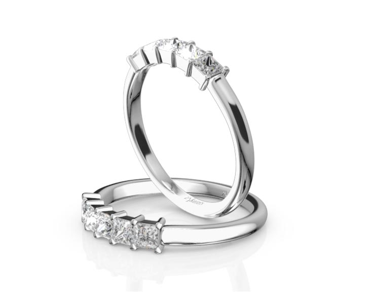 Traditional 5 Stone Women Anniversary Band (1/2 ct. tw.) 360° view