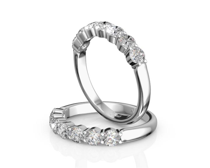 Classic 7 Stone Basket Setting Woman Diamond Ring  (3/4 ct. tw.) 360° view