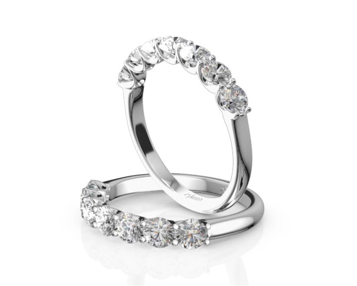 New Classic 7-Stone U-Prong Woman Ring (1 ct. tw.) 360° view