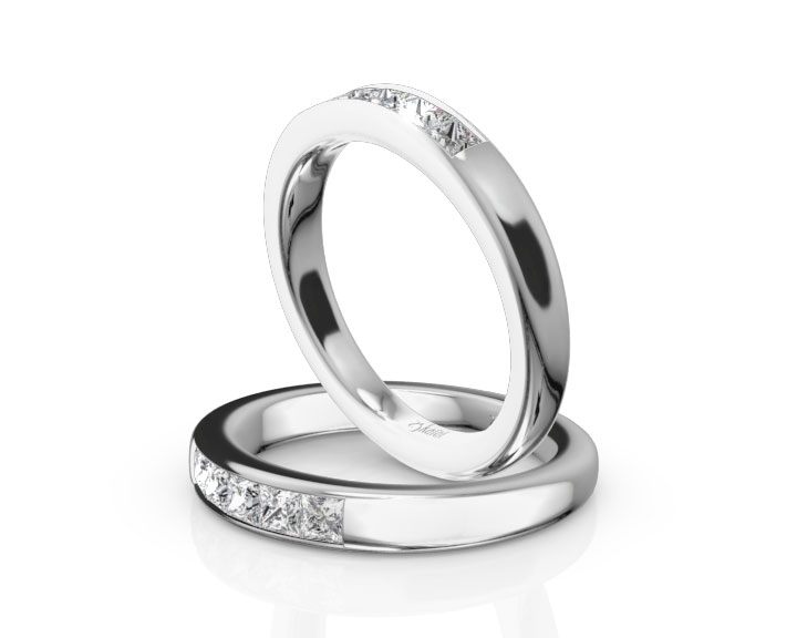 Classic 5 Stone Princes Cut Diamond Anniversary Band (1/2 ct. tw.) 360° view