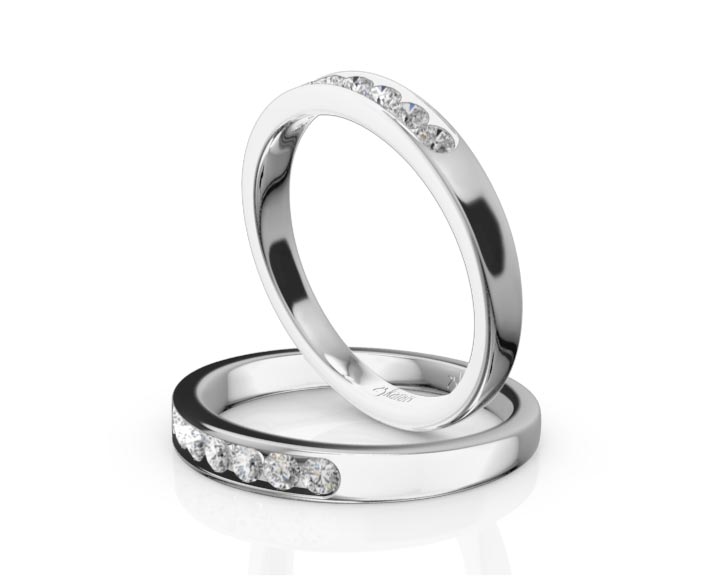 Seven Stone Channel Set Diamond Anniversary Ring (1/4 ct. tw.) 360° view