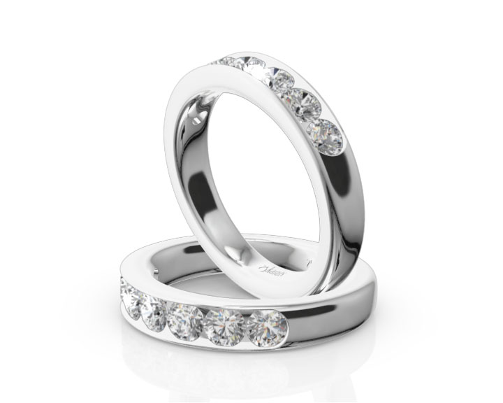 Seven Stone Channel Set Diamond Anniversary Ring (1.00 ct. tw.) 360° view