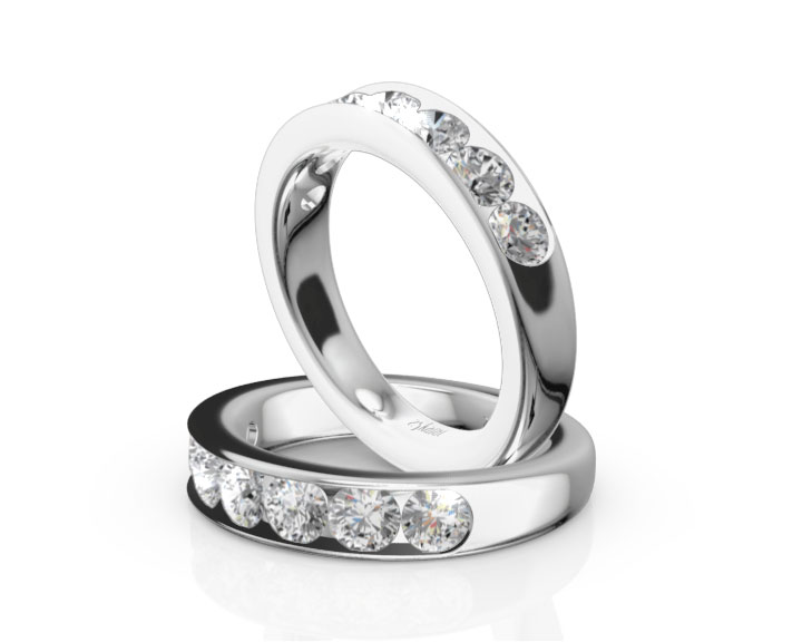 Seven Stone Channel Set Diamond Anniversary Ring (1 1/4 ct. tw.) 360° view