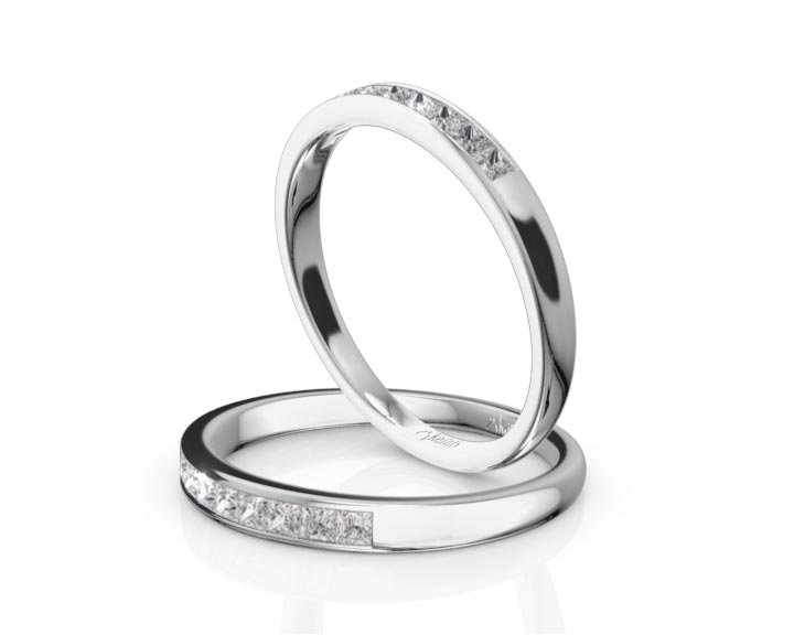 Newly Designed 7 Stone Princess Cut Diamond Anniversary Band (1/5 ct. tw.) 360° view