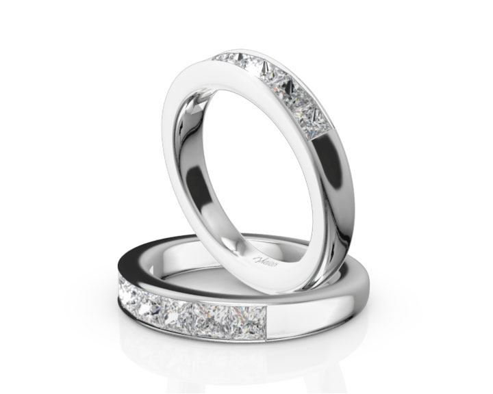 Newly Designed 7 Stone Princess Cut Diamond Anniversary Band (1 1/4 ct. tw.) 360° view