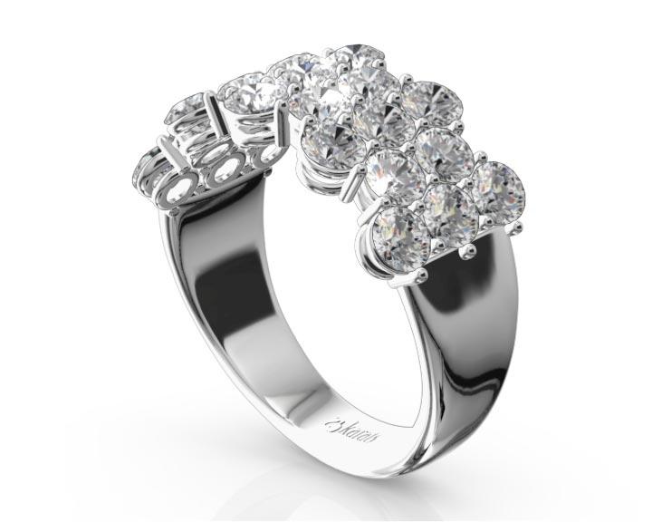 Floating Diamond Anniversary Band  (2 1/3 ct. tw.) 360° view