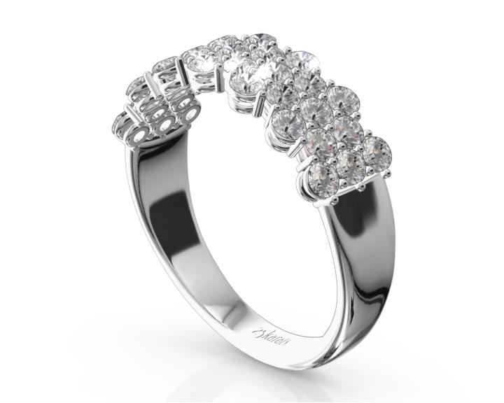 Floating Diamond Anniversary Band  (1 1/6 ct. tw.) 360° view