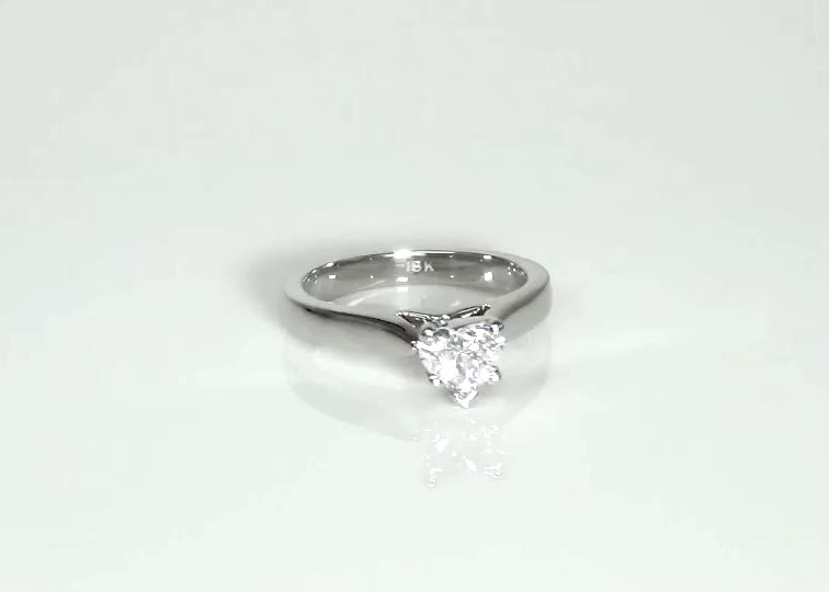 Classic Cathedral Solitaire Diamond Engagement Ring 360° view