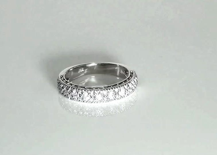 Antique Filigree Diamond Wedding Band (0.33 ct. tw.) 360° view