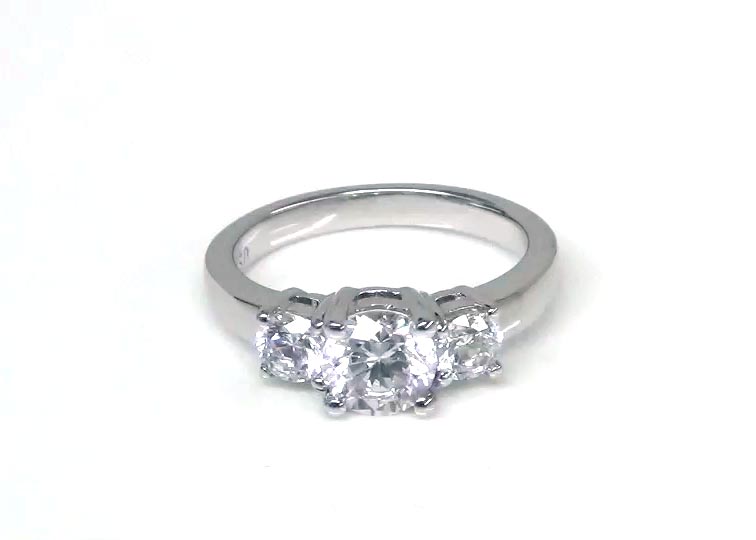Classic Basket  Prong Set Diamond Engagement Ring (0.50 ct. tw.) 360° view