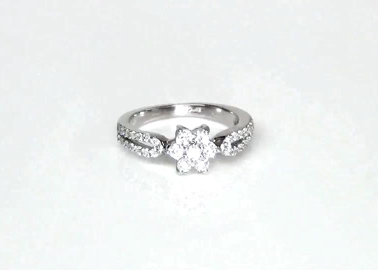 Flower Design Diamond Fancy Ring (0.63 ct. tw.)  360° view