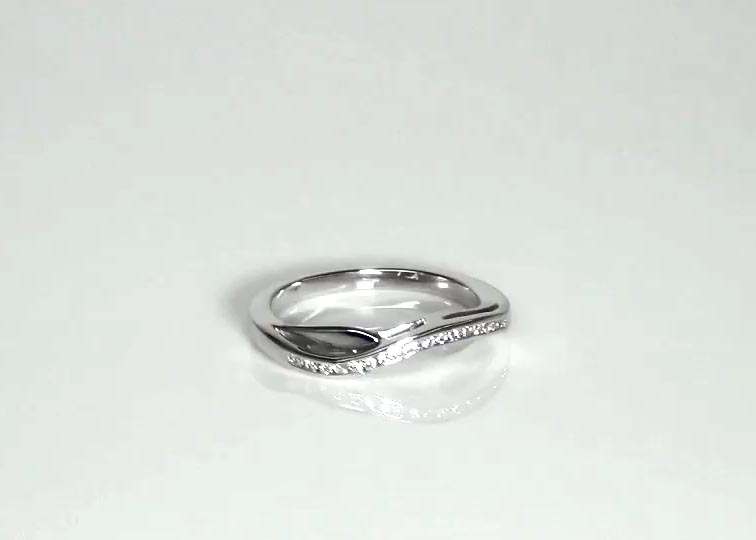 0.12  ct.  Diamond Bridal Ring 360° view