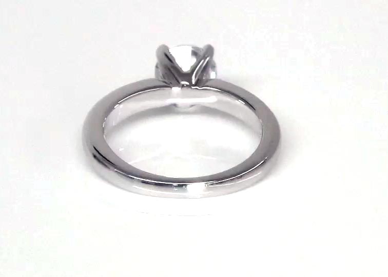 Four Prong Set Solitaire Diamond Bridal Ring  360° view