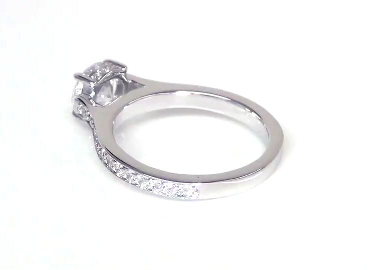 Elegant Four Prong Diamond Engagement Ring (1/2 ct. tw.) 360° view