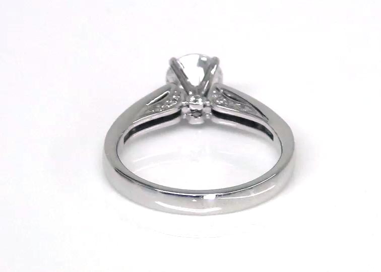Cathedral Channel Set Diamond Engagement ring (1/3 ct. tw.) 360° view