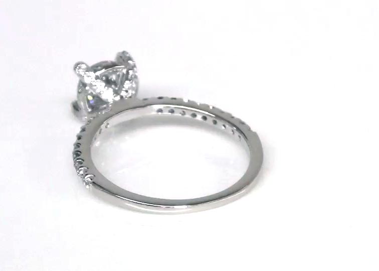 Elegant Shared Prong Diamond Engagement Ring (0.34ct. tw.) 360° view