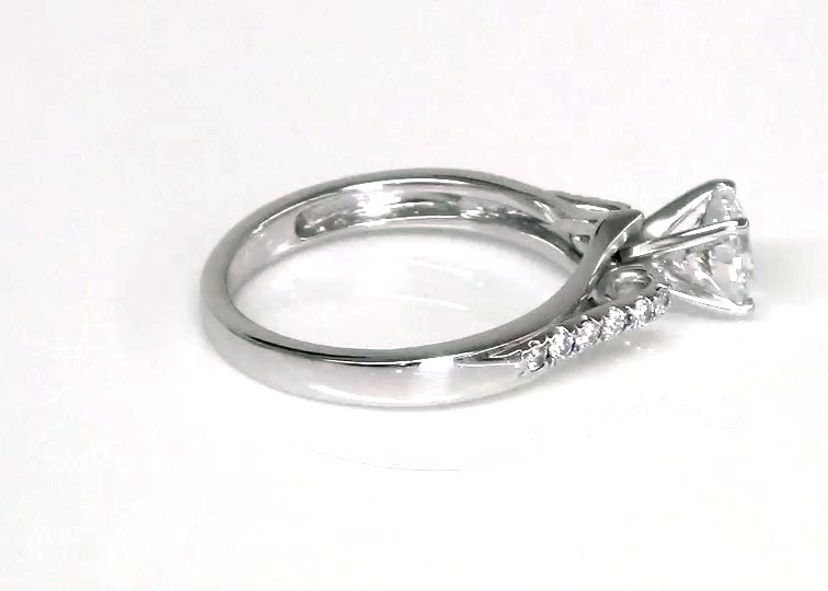 Micro Pave Set Diamond Engagement Ring (1/5 ct. tw.) 360° view