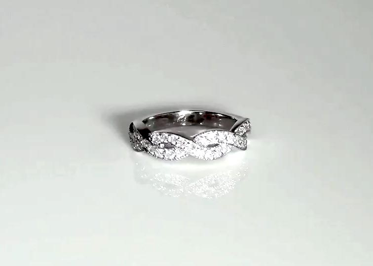 Infinity Diamond Wedding Band (0.53 ct. tw.) 360° view