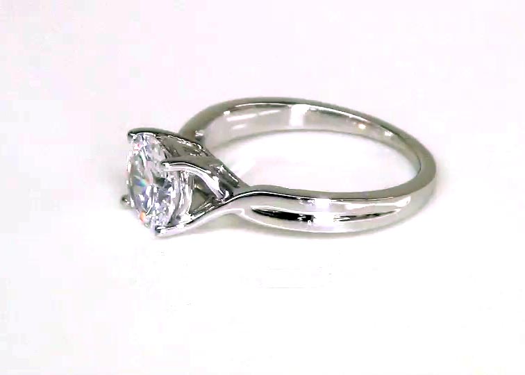 Infinity Design Solitaire Engagement Ring 360° view