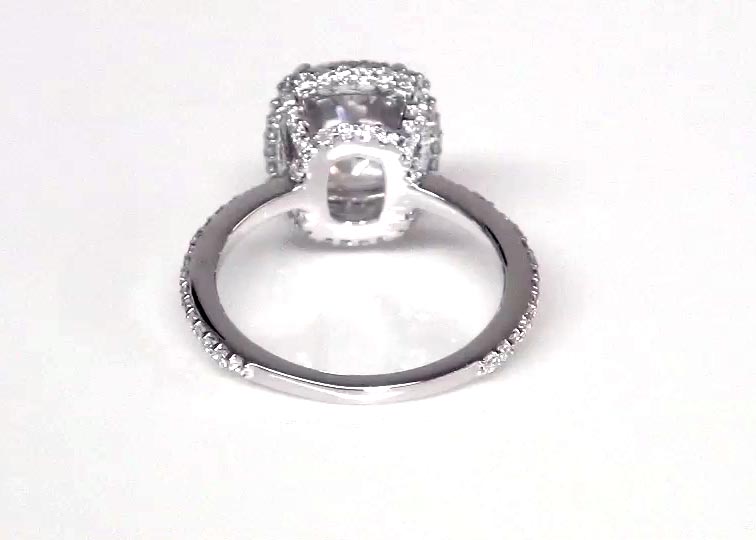 Brilliant Halo Diamond Engagement Ring (3/4 ct. tw.) 360° view