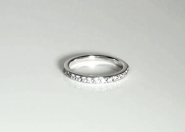 Bead Setting Diamond Matching Band  360° view